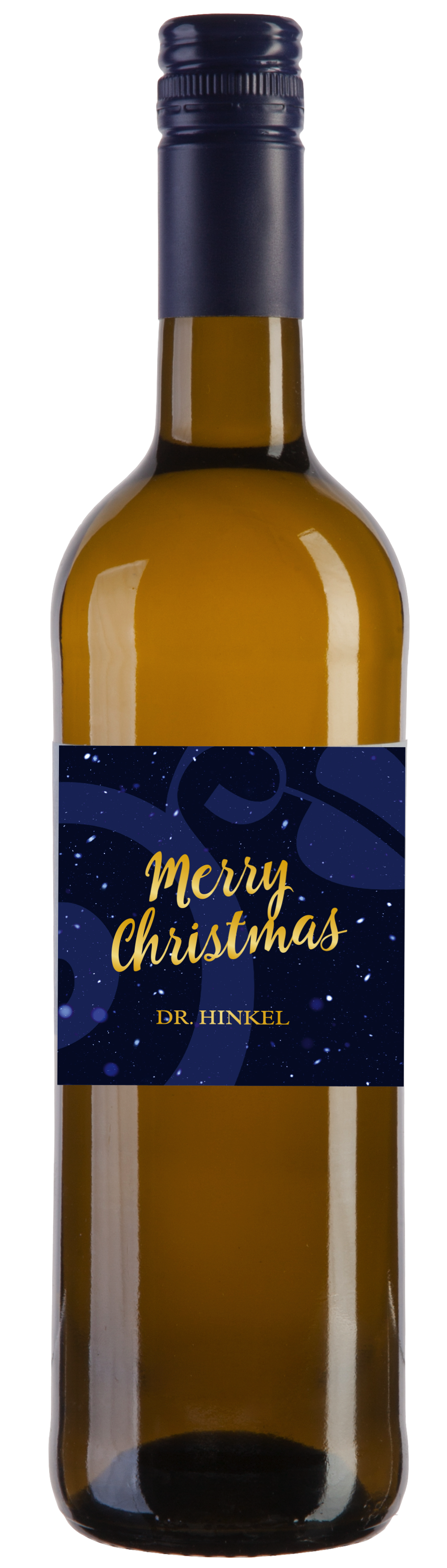 Weinflasche Merry Christmas - Chardonnay feinherb