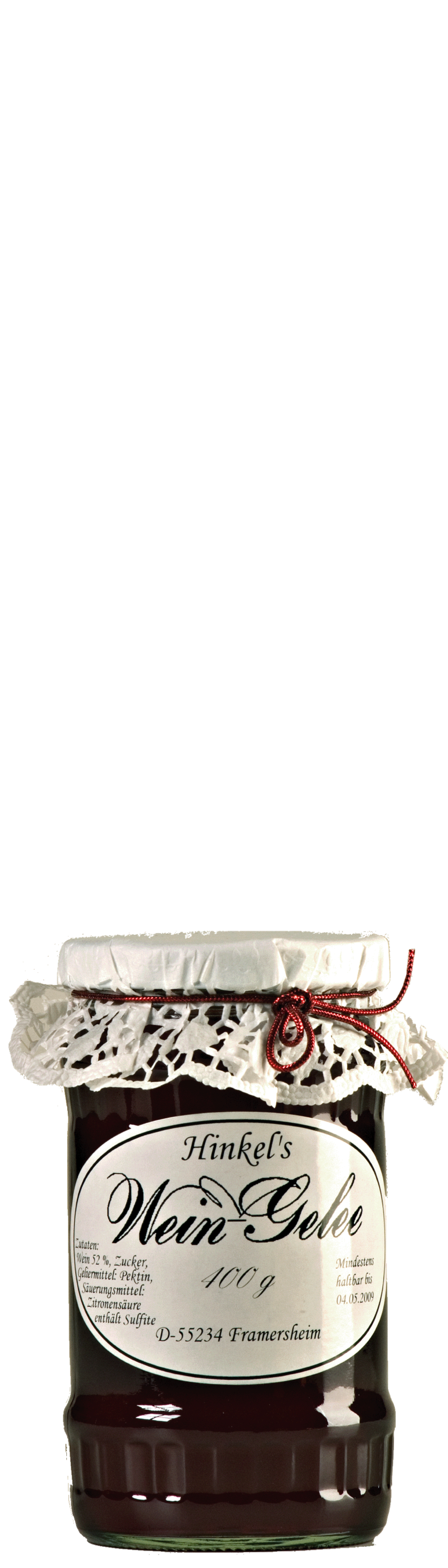 Einmachglas mit Wein Gelee