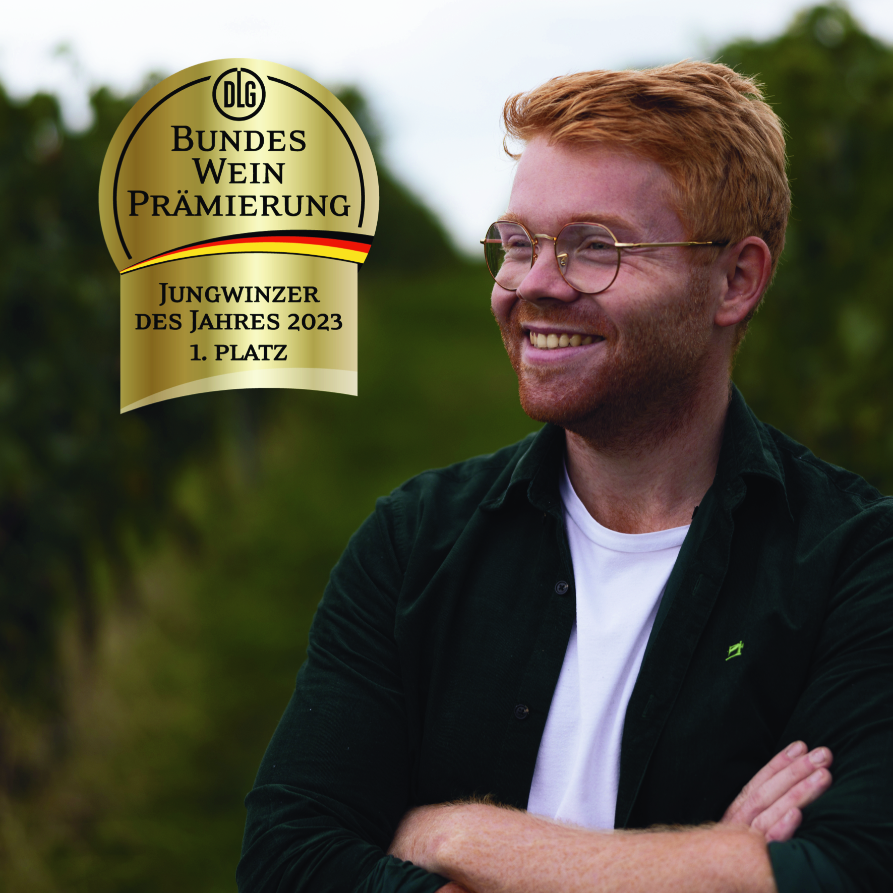 Peter Juwi im Weinberg