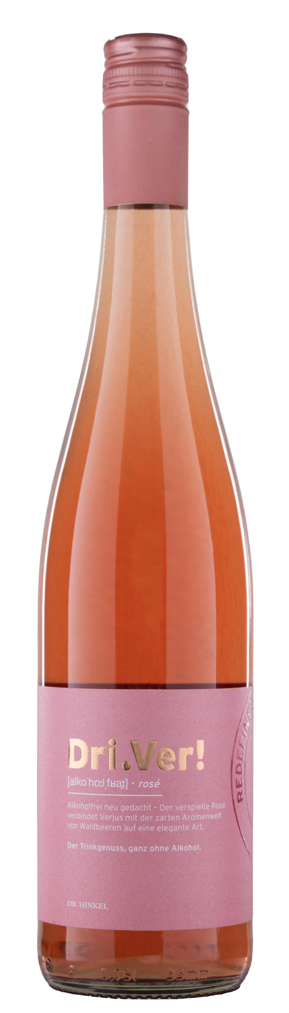 Weinflasche Dri.Ver! - Rosé alkoholfrei